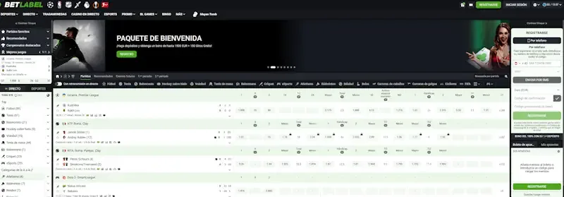 BetLabel casino — apuestas y casino virtual Argentina con bono por cuatro depósitos